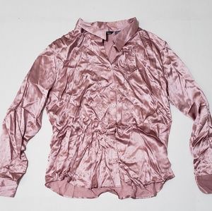 100% silk button down